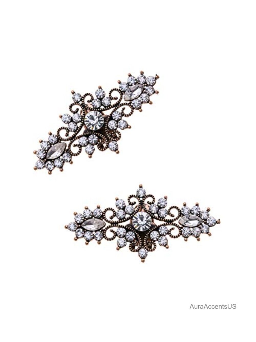 1 Pair Vintage Hollow Rhinestone Shoe Clips for Women Wedding Party
